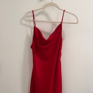 Elegant Red Slip Dress